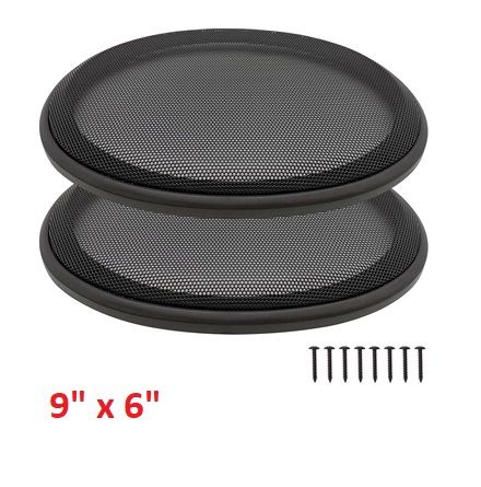 6" x 9" Speaker Grill Covers, Car Speaker Subwoofer Guard Protector, ABS Plastic Frame with Metal Mesh
