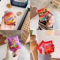 Cute Food For 1 2 Pro Case Cover Chocolate Sugar Potato Chips Charing Box Soft Silicone Wireless Bluetooth Earphone Case. 