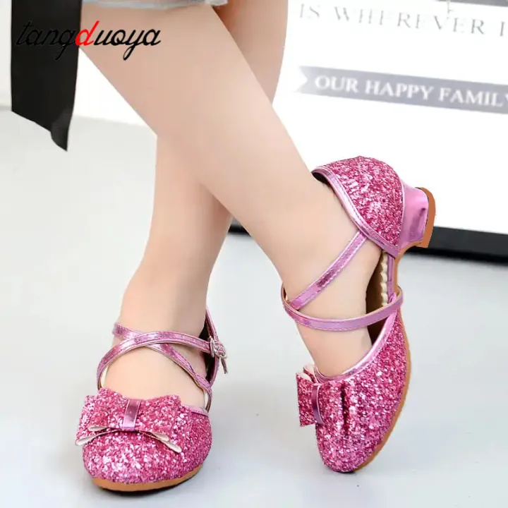 Girls%20Princess%20Shoes%20Sequined%20latin%20dance%20shoes%20for%20kids%20girl%20low%20heels%203cm%20Party%20Dress%20Wedding%20sandals%20butterfly%20Salsa%20Dance%20Sh%20-%20Image%202