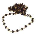 KLF Boudoir Glass Beaded Link Necklace (Black). 