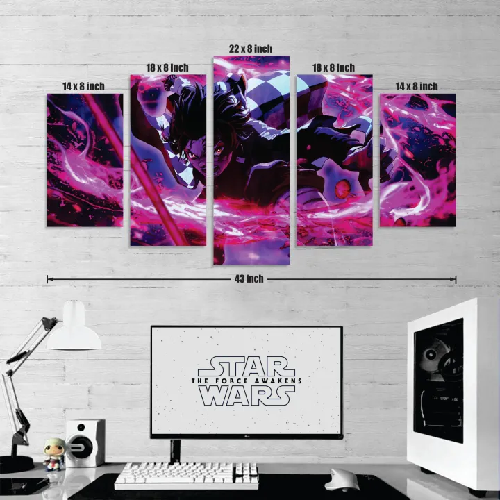 Modern%20HD%20Printed%20Gaming%20Wall%20Art%20With%20Wood%20Frame%20-%20Five(5)%20Pieces%20-%20Image%204