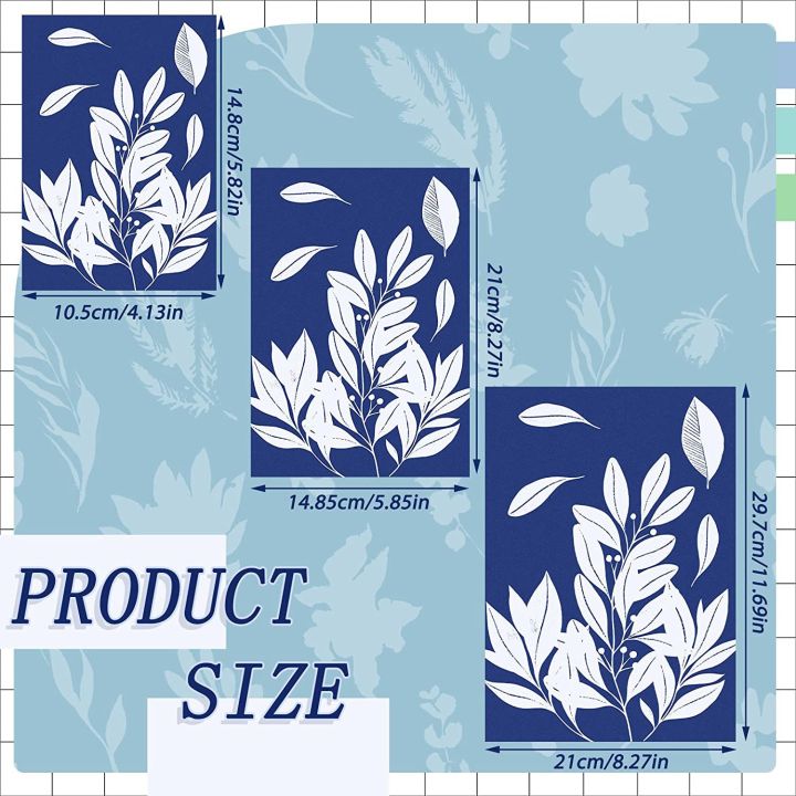 50%20Sheets%20Sun%20Print%20Paper%20Cyanotype%20Paper%20A4%20A5%20A6%20Solar%20Drawing%20Paper%20Sensitivity%20Nature%20Printing%20Paper%20for%20Kids%20Adults%20-%20Image%202