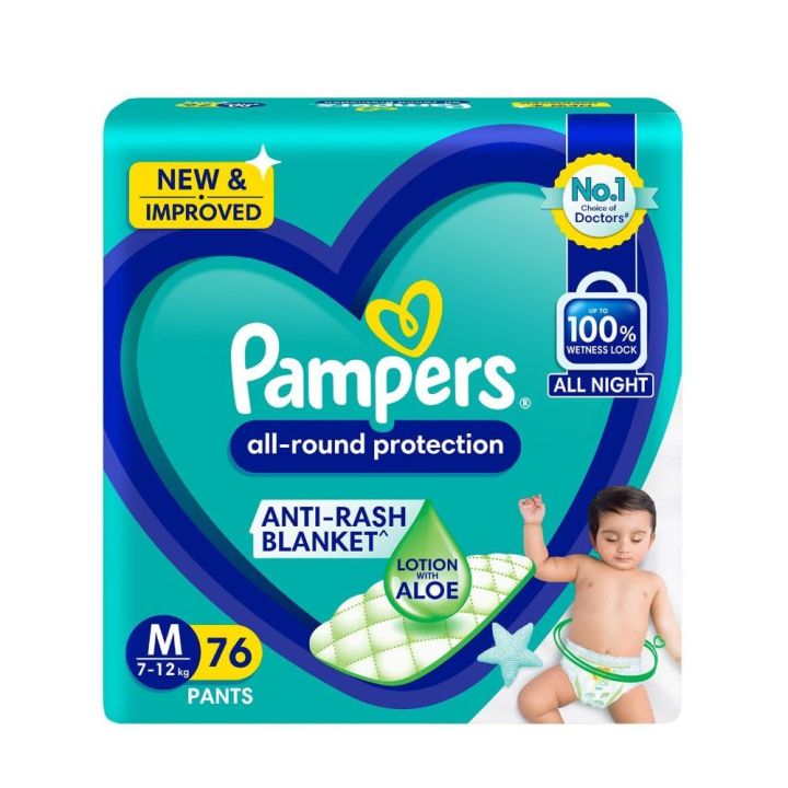 Pampers Baby Diaper Pants Medium 76 Pcs