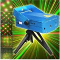 Red and Green Laser Projector Light Stage Lighting for DJ Disco Party Club. 