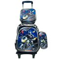 img School Trolley Bag for boys School Trolley Bag For Kids boys Student Rolling Backpack Bags. 