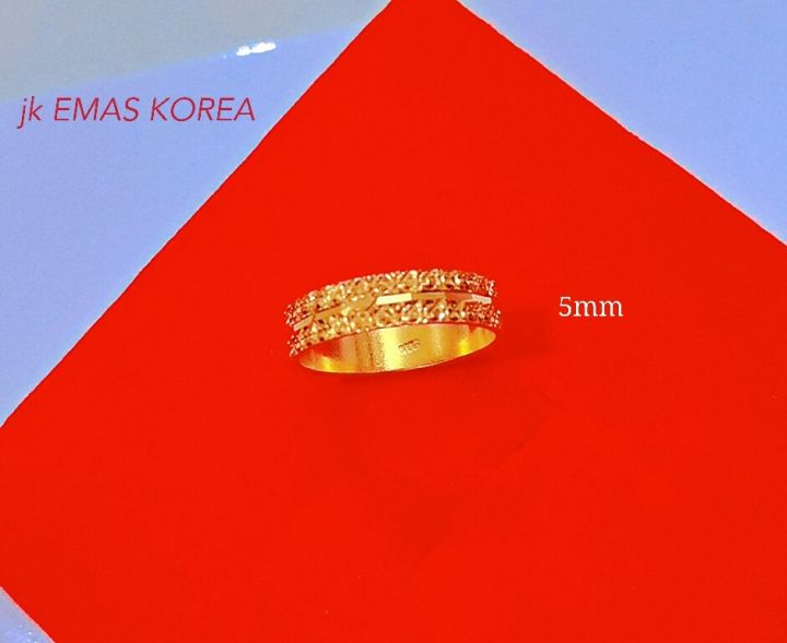 Cincin Rotan EMAS KOREA BANGKOK RING GOLD PLATED FREE COP