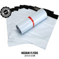White flyers Medium 23 x 33.5+5 cm Size Poly Mailer White Daraz Flyers Bundle of 100 Bags pack and 25 Bags Pack packaging material Bags Plastic Poly Envelope Daraz Bag  Flyer Packs Postal Safe Mailing Bags Shipping packing Bags. 
