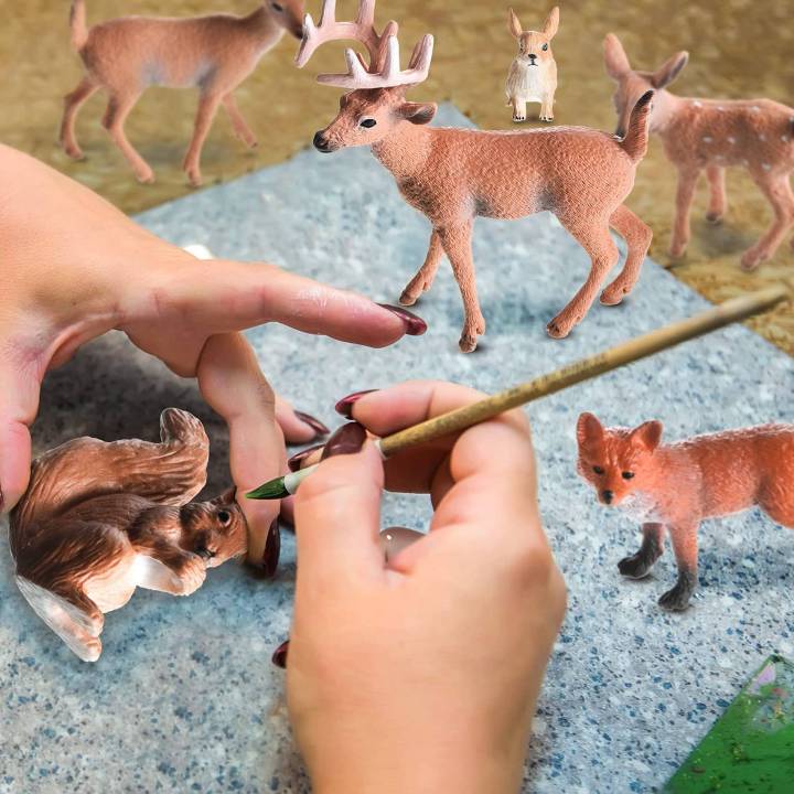 6%20Pieces%20Woodland%20Animals%20Figures%20Forest%20Creatures%20Figurines%20Squirrel%20Deer%20Rabbit%20Family%20Figurines%20Miniature%20Toys%20-%20Image%205