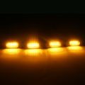 [ Plug & PLAY ] Car LED Front Grille Smoked Amber Light Daytime Running Lights Lamp for Universal Pickup SUV Truck Sedan. 