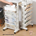 Bookshelves Multi-Layer Shelves Desktop Storage Baskets 6 layers. 