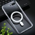 For iPhone 7 Plus / 8 Plus Magsafe Case ple Magnetic Ring All-inclusive Clear Crystal Acrylic PC +TPU Shockproof Case. 