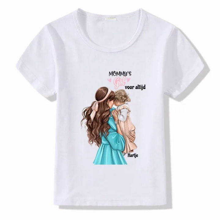 New Mom and Daughter Print T-shirt girls childern Fashion Summer Tops Kids clothes Short Sleeve Girls T shirt Tumblr Clothing