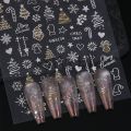 Snowflakes Reflective Glitter Nail Stickers 3D Design Sparkle Reflective Glitter Stickers Christmas Nail Decals Christmas Season. 