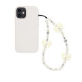 Korean Fashion Pink Bowknot Phone Charm Imitation Pearl Beaded Chain for Phone Case Cute Mobile Straps Y2K Accessories Wholesale. 