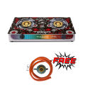 TAIKO 2 Burner Glass Top  Gas Cooker with Free Taiko L.P Gas Regulator With Gas Hose - 1 year full warranty. 