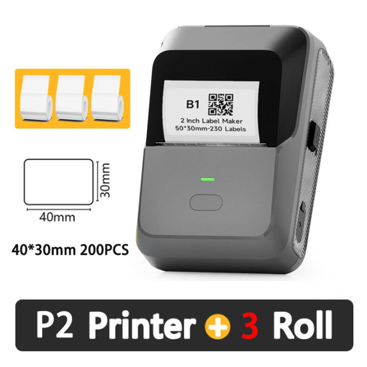 Portable Label Printer Mini Thermal Self-Adhesive Sticker Printer ...