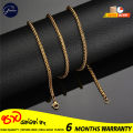 Glamon Spiga Wheat Chain Keel Link mens necklace high quality gold plated stainless steel choker gold chain for men Fashion Jewellery Necklace For Men Mala boys. 