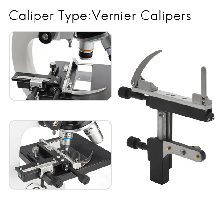 Microscope%20Attachable%20Mechanical%20Stage%20X-Y%20Moveable%20Caliper%20Vernier%20With%20Scale%20-%20Image%202