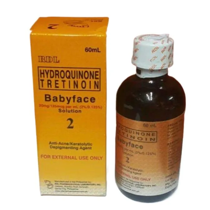 Rx  RDL # 2 Hydroquinone Tretinoin Baby Face Solution 60ML rdl