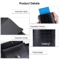 LouisWill Men’s Wallet Anti-RFID Credit Card Holder Crocodile Pattern Wallet Men's Three Fold Wallet Short Aluminum Alloy Anti Magnetic Wallet Automatic Pop-Up Multi Card Bag Wallet Vintage Card Holder. 