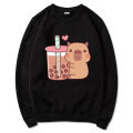 Capybara Bubble Tea Hoodie Women Aesthetic Graphic Kawaii Hoodies Unisex Autumn Winter Funny Harajuku Pullover Sweatshirts Hoody. 