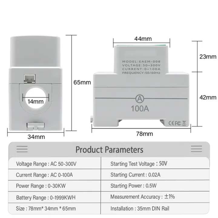 4IN1%20Din%20Rail%20AC%20Monitor%20AC50-300V%20100A%20Voltage%20Current%20Watt%20KWH%20Power%20Digital%20Energy%20Meter%20Voltmeter%20Ammeter%20Wattmeter%20Easy%20to%20Use%20-%20Image%202