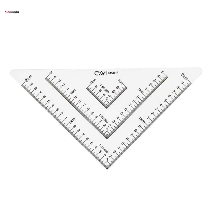 Triangle Protractor Learning Durable Geographic Coordinate Ruler 1:24,000 Scale Accurate Maptool for Utm, Usng, Coordinates Working