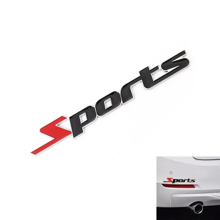 Car Sports Logo Sticker Metal Badge 3D Chrome Emblem Sticker Car Trunk Badge Decals Styling Accessories