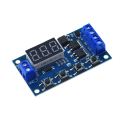 DC 12V 24V Dual MOS Tube LED Digital Time Delay Relay Trigger Cycle Timer Delay Switch Circuit Board Timing Control Module. 