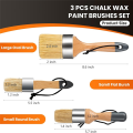 Large Chalk Paint Brush and Small Wax Brush for Chalk Paint. 