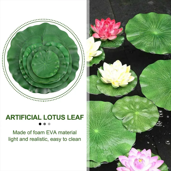 15%20Pieces%205%20Kinds%20Artificial%20Floating%20Foam%20Lotus%20Leaves%20Lily%20Pads%20-%20Image%203