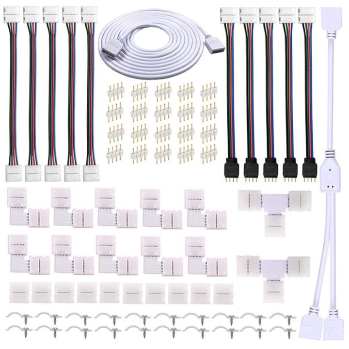 ARELENE LED Strip Connector Kit for 5050 10mm 4Pin RGB LED Strip,2 Way Splitter,DIY Accessories for RGB LED Strip Connection