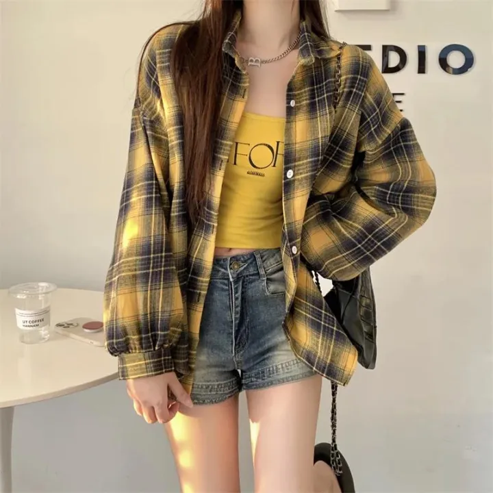 Red%20Plaid%20Shirt%20for%20Women%20Teen-girl%20Button%20Down%20Long%20Sleeve%20Collared%20Check%20Shirt%20Jacket%20Casual%20Fall%20Winter%20Christmas%20Outfit%20-%20Image%203