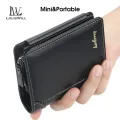 LouisWill Men Short Zipper Buckle Wallets PU Leather Fashion Wallets Business Mini Wallets Men Bags Retro Hand Bags Tri-fold Card Holders Coin Purse Clutches for Men. 