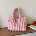 Fluffy Tote Bag Faux Fur Shoulder Purse for Women Plush Handbag Winter Soft Fuzzy Top Handle Handbag Puffer Hobo Bag. 
