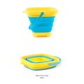 3PCS Foldable Bucket Foldable Pail Bucket Sand Buckets Silicone Collapsible Bucket for Kids Beach Play Camping 2L. 