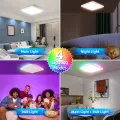 Dimmable Led Ceiling Lamps with RGB Backlight Remote Control Ceiling Light 110-265V Smart Light Fixture for Living Room ​Bedroom. 