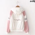 New Top Korean Style Girl Jacket College Loose All-Match Small Hooded Wide Korean Style . Fresh Windbreaker Student Style Autumn Clothes 〖. 