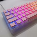 Game Translucent Keycap for Mechanical Keycap Pink Double Shot Black Set Pudding Keycaps. 