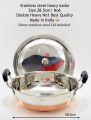 Stainless Steel Cooking Pot / Silver Thachi Pot / Kadai Pan Double Heavy and Best Quality Pot with Lid for Kitchen. 