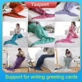 10 Colors Mermaid Tail Crochet Baby Blanklet Knitted Nap Blanket for Kids Adult Modern Fishtail Blanket Birthday Gift. 