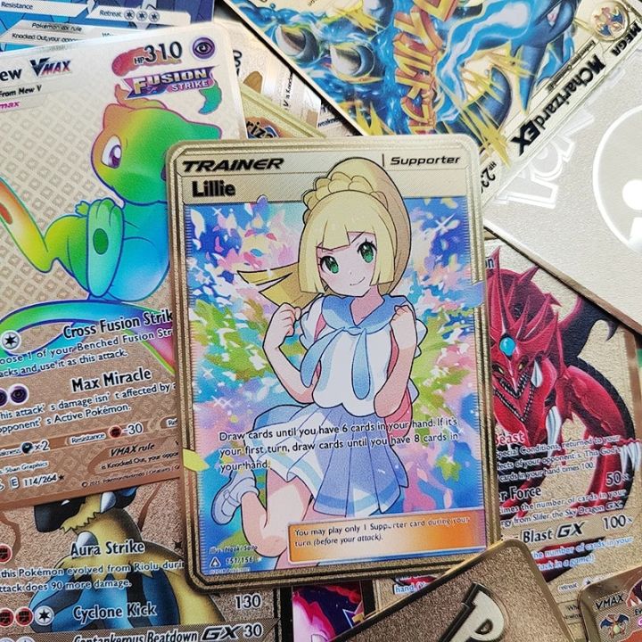 pokemon%20cards%20golden%20Metal%20Pokemon%20Cards%20Vmax%20Charizard%20Pikachu%20Mewtwo%20Arceus%20Eevee%20Golden%20Shiny%20Letters%20Pok%C3%A9mon%20Game%20Collection%20Children%20Toys%20GiftParty%20Games%20Crafts%20-%20Image%202