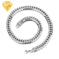 Men Jewelry Men's ium Steel Hip Hop Style Necklace Wide Chain Lustrous Hypoallergenic Jewelry for Club Party Buyers' Favorite Metal Jewelry. 