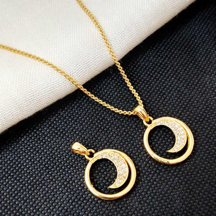 Gold%20Plated%20Guaranteed%20Women%20Chain%20&%20Pendant%2018inch%20Necklace%20Korean%20Stylish%20Wedding%20Party%20Gifts%20Fashion%20Jewellery%E2%80%8B%20-%20Image%202