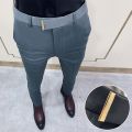 Spring Formal Suit Pant Men Slim Fit Trousers Office Work Pant Man Wedding Banquet Club Social Casual Pants Plus Size 28-36. 
