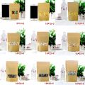 50 Pieces (14x20cm) Brown Kraft Paper Transparent Zip Lock Standup Pouch Bags With Clear Translucent Window For Dried Food, Candy, Spices & Nuts. 