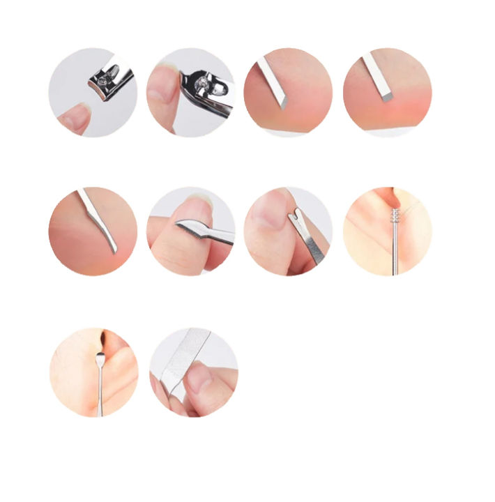 19PCS%20Set%20Manicure%20Set%20Professional%20Nail%20Clippers%20Kit%20Pedicure%20Care%20Tools,%20Stainless%20Steel%20Grooming%20Tools%20With%20Travel%20Case%20for%20Travel%20&%20Home%20-%20Image%203