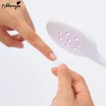 Monja 8 Leds White Nail Dryer Folding Desktop Nail Lamp Quick Drying Portable UV LED Baking Lamp Gel Nail Polish Manicure Tools. 