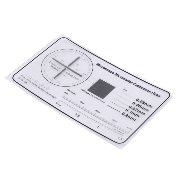 Paper Microscope Ruler Microscope Correction Ruler Optical Micrometer Correction Sheet ...