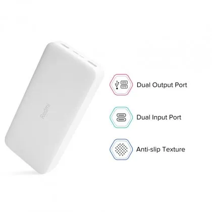 Xiaomi%20Redmi%20White%20Power%20Bank%2020000mAh%20Powerbank%2018W%20QC3.0%20Portable%20Charger%202%20USB%20Port%20Battery%20Pack%20External%20xiomi%20Xiaomi%20Power%20Bank%20Mi%20Power%20Bank%2020000%20mAh%20-%20Image%205